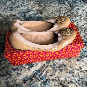 Tory Burch Caroline Flat Camellia Pink, 7.5